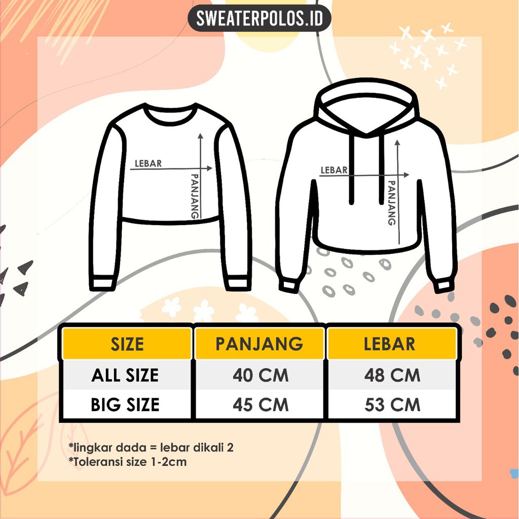 SWEATERPOLOS JAKET CROP HOODIE JUMPER HIJAU STABILO/NEON