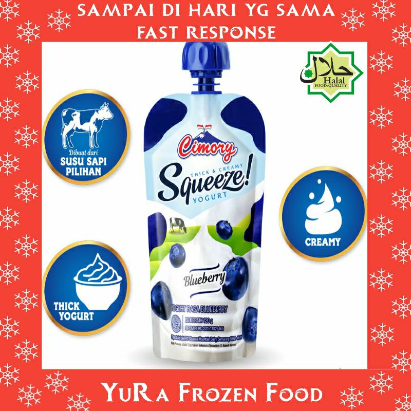 

CIMORY Squeeze Yogurt 120 ml All Varian Strawberry Mango Blueberry