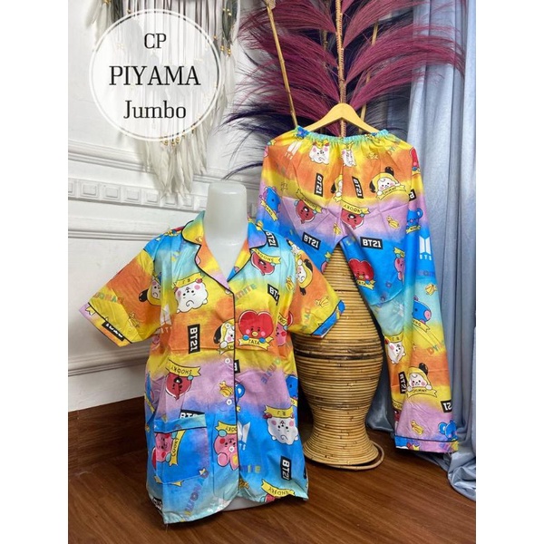 BAJU TIDUR CP PIYAMA 4L MOTIF BUNGA / PIYAMA MOTIF BUNGA / BAJU TIDUR BUNGA MURAH /PIYAMA CP MURAH-ZR #16