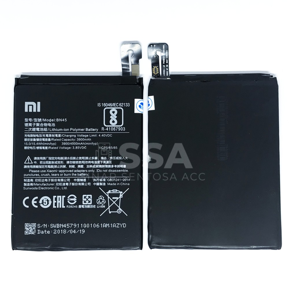 Baterai Xiaomi BN45 Redmi Note 5 / Redmi Note 5 Pro / Redmi Note 5 Plus Original OEM Batu Batre Batrai Battery BN 45 Ori