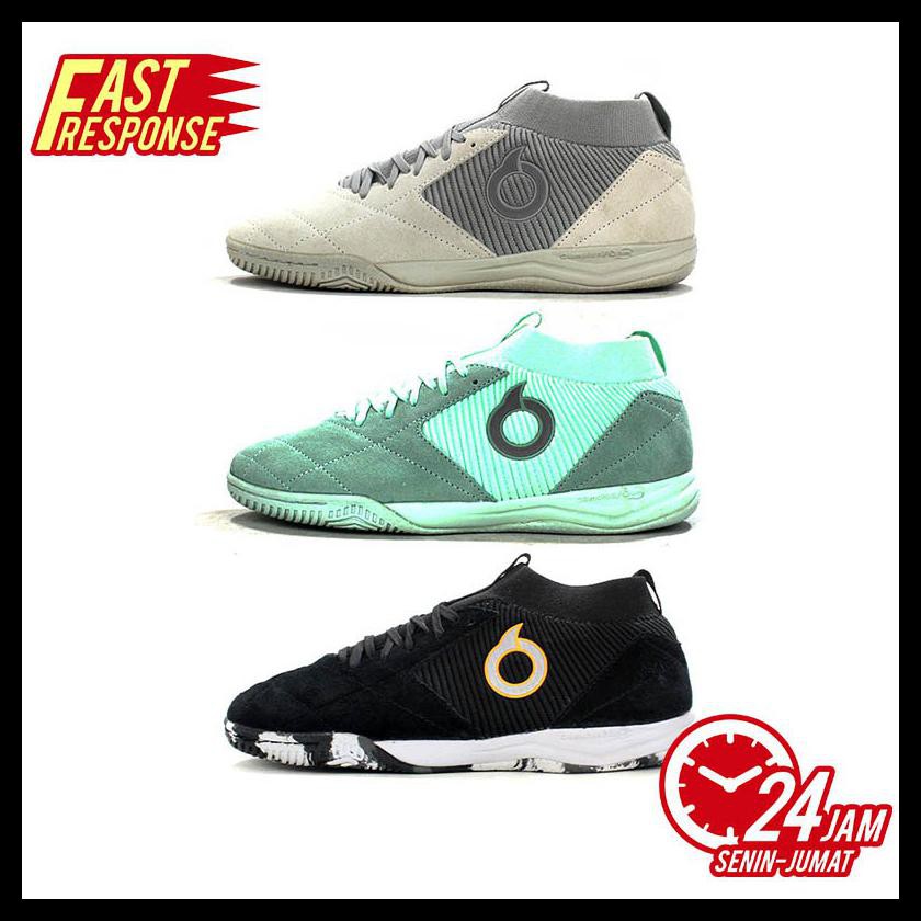 {BISA COD} SEPATU FUTSAL ORTUSEIGHT JOGOSALA INVICTA IN - SMOKE, SKY DAN BLACK TERUJI Kode 353