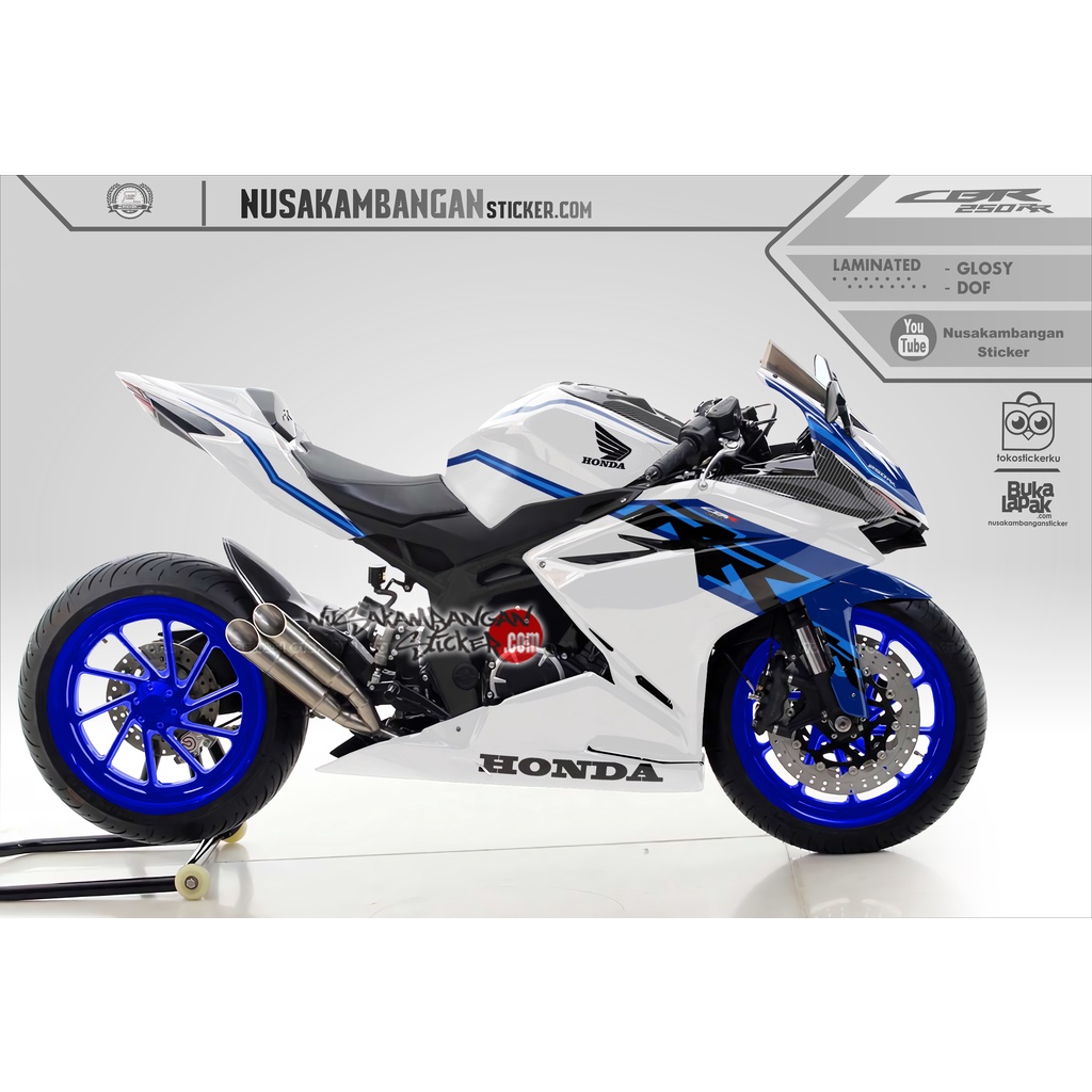 Stiker CBR 250 RR TRICOLOR BIRU