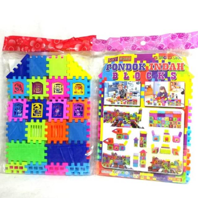 Mainan Puzle Puzzle Pondok Indah Block Rumah