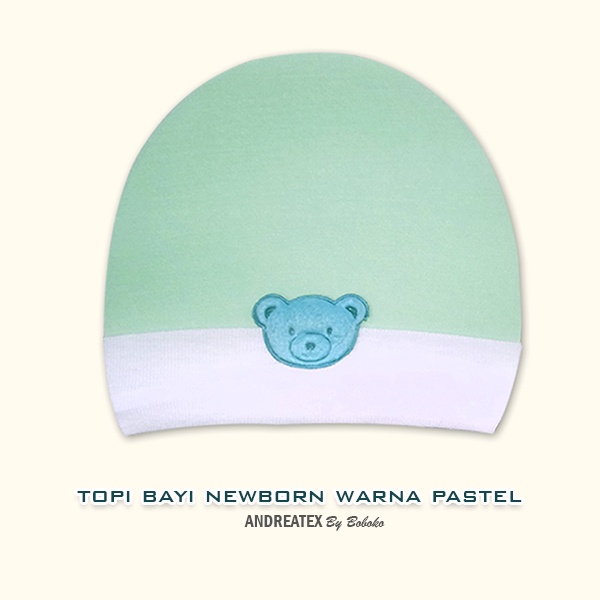 Topi Bayi Newborn Boboko Warna Pastel Boy Girl