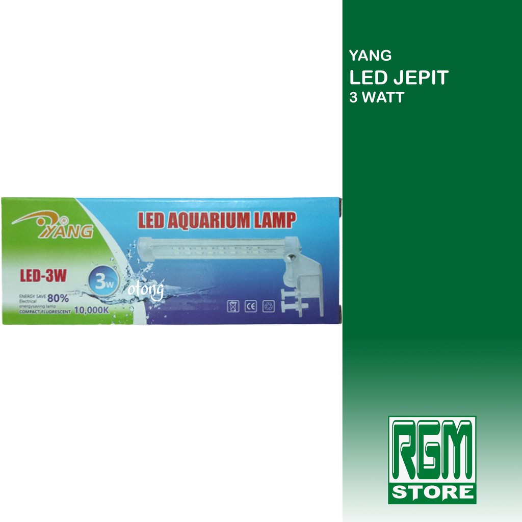 YANG Lampu led jepit 3 watt 3 w 3w aquarium aquascape murah