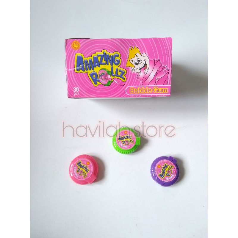 

Amazing Rollz Bubble Gum / Permen Karet Gulung 30 x 6gr