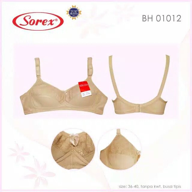 Sport Bra Sorex 01012 Cup B Tanpa Busa dan Tanpa Kawat dengan Kait 2 - Gedabug