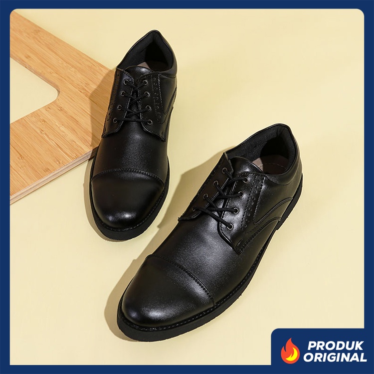 NARUNA BLACK ORIGINAL x GIANT FLAMES Sepatu Formal Hitam Tali Pria Pantofel Kerja Kantor Dinas Resmi Guru PNS Kantoran Pesta Undangan Wedding Kondangan Nikah Wisuda Kuliah Oxford Semi Kulit Premium Footwear Big Size Jumbo Ukuran Besar 44 45 Keren Terbaru