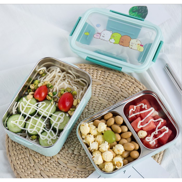 Kotak makan ANAK Lunch Box Tempat makan 2 tingkat 304 STAINLESS