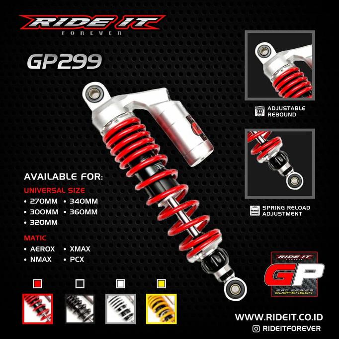 GP 299 270 320 340 360 Nmax Xmax Aerox Pcx by Ride It Shock GP 299