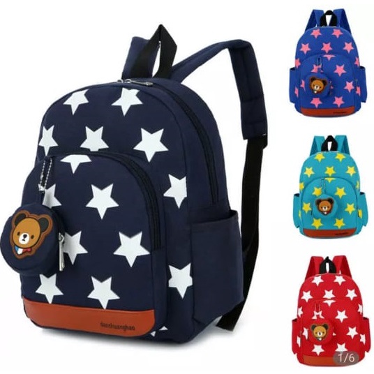 BATOSAI FULL STAR - Gudang Tas Anak Ransel Sekolah Laki-laki Perempuan Sd Tk Smp Motif bintang