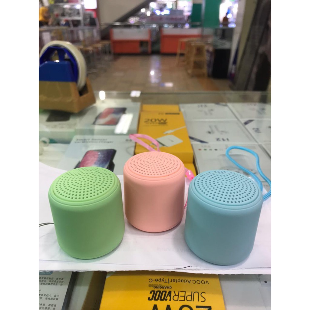 Mini Portable Bluetooth Speaker Macaron Stereo Wireless Speaker Musik Waterproof [QTOP.ID]