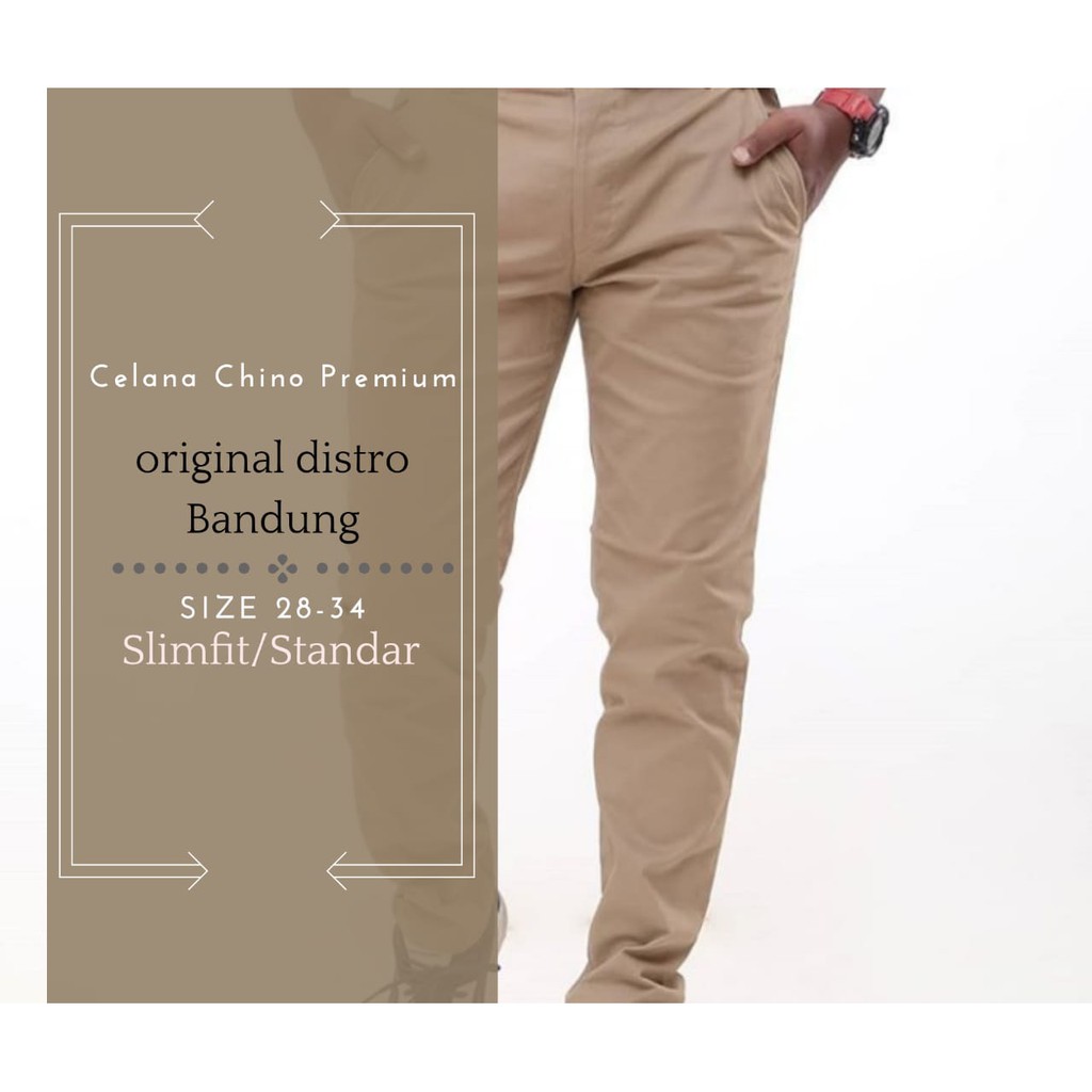  CELANA  CHINO  PREMIUM SLIMFIT STANDAR Original  Distro 