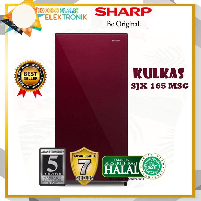 KULKAS SHARP SJ-X165MSG/SR 1 PINTU