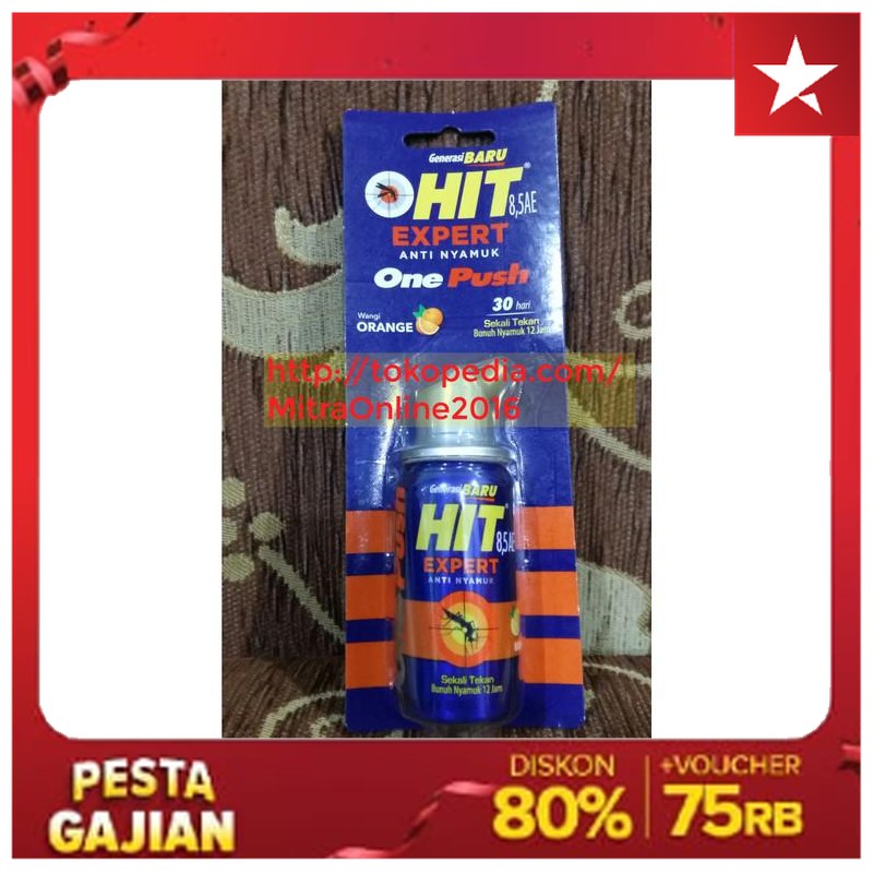 FREE ONGKIR HIT ONE PUSH | HIT Anti Nyamuk - Kuning FREE ONGKIR