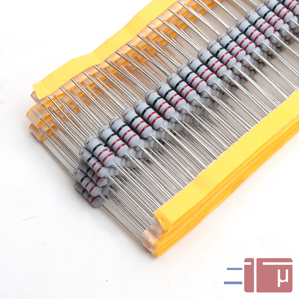 x10 Resistor 22R 22 Ohm 1W Metal Oxide 5% Taiwan Kaki Tembaga