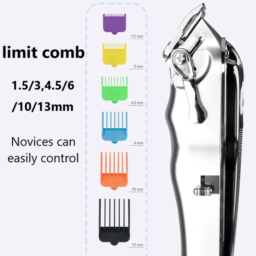 Alat Cukur Rambut Kemei KM-517 Professional Hair Clipper Electric Alloy Element LCD Display Mesin Cukuran KM 517