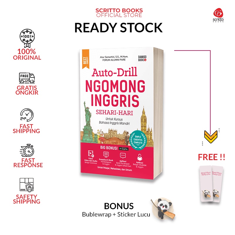 Scritto Books Auto-Drill Ngomong Inggris Sehari-Hari Atur Semartini Forum Alumni Pare