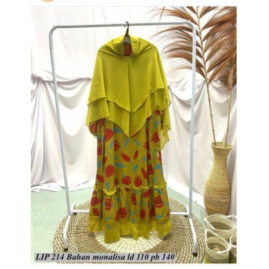 Gamis set khimar polos/gamis syar'i khimar soft pet/gamis syar'i mayung motif busui/gamis set jilbab