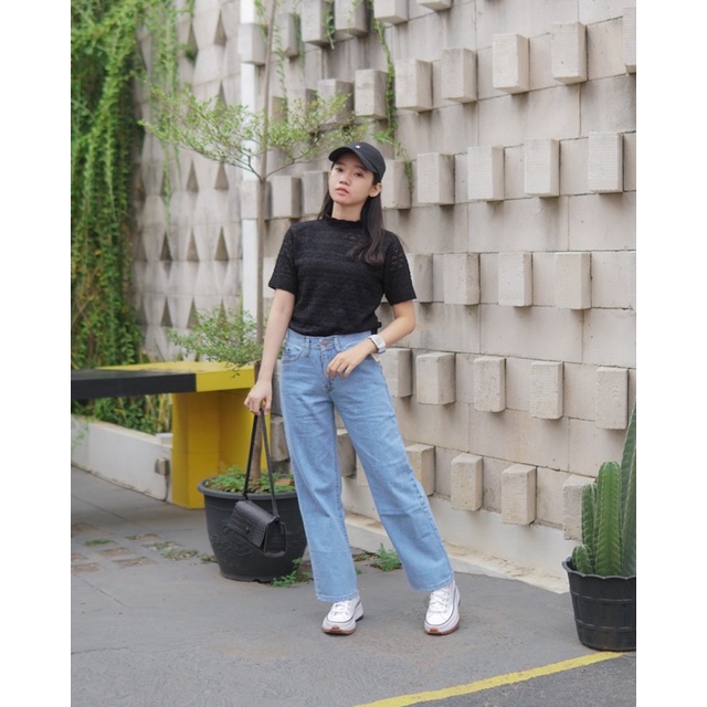 CELANA KULOT JEANS WANITA HIGHWAIST TERBARU