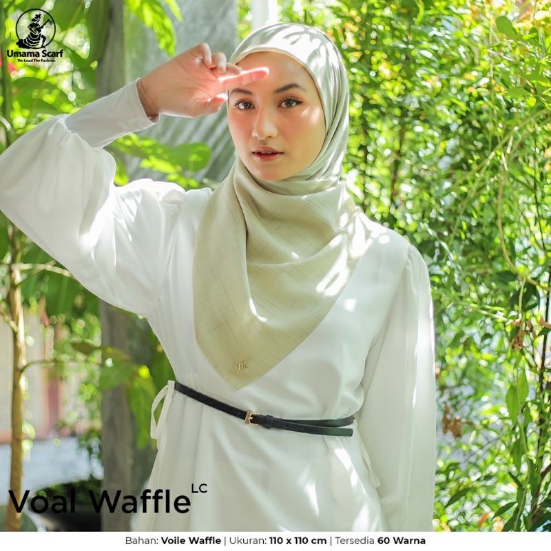 VOAL WAFFLE EXCLUSIVE PLAT GOLD / HIJAB SEGIEMPAT VOAL WAFFLE ORIGINAL UMAMA SCARF