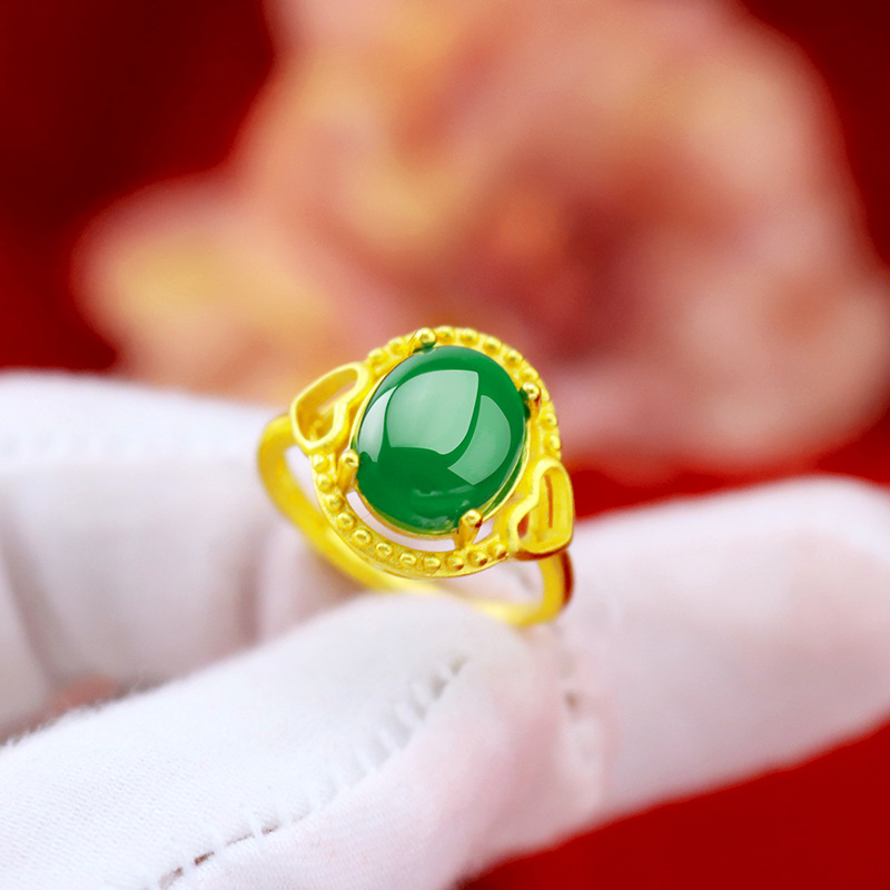 Cincin Emas Asli Kadar 375 Buka Cincin Dengan Permata Super Star Cincin Hadiah Terbaik Untuk 86C1#