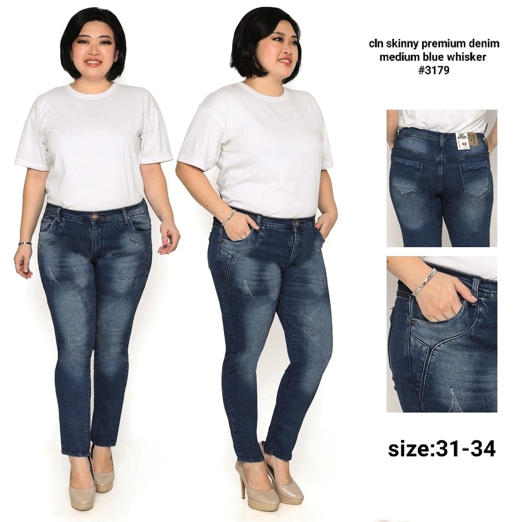 Celana Panjang Jeans Wanita Skiny 31-34 35-38 Bisa Bayar Ditempat(COD)