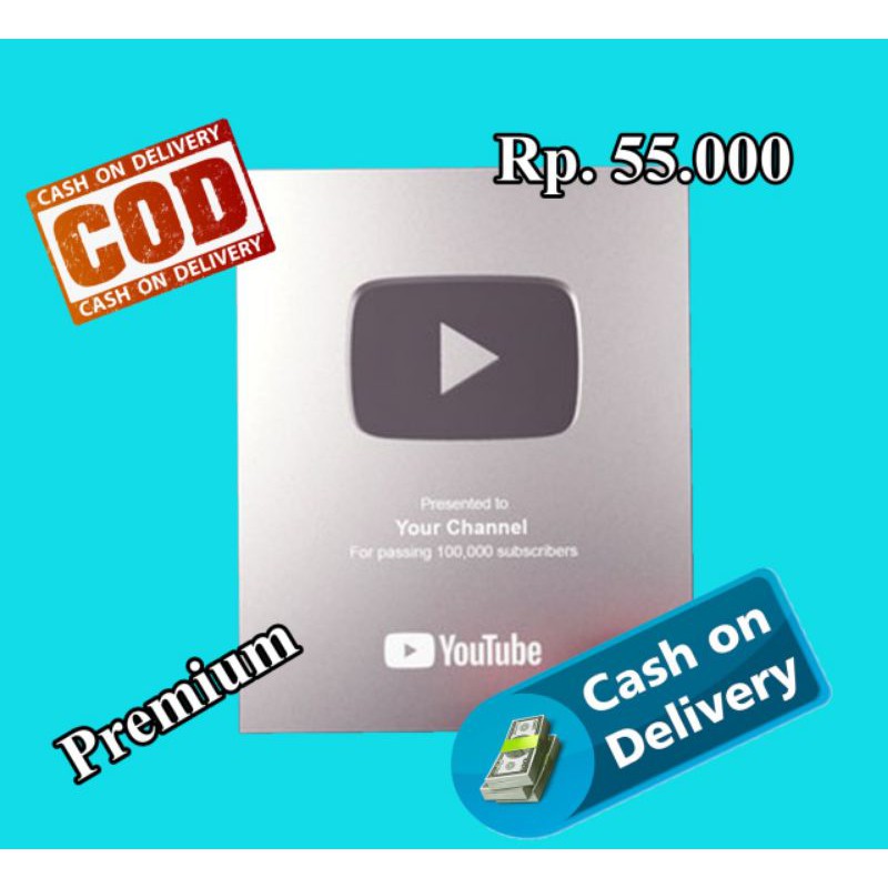 Silver Play Button Premium