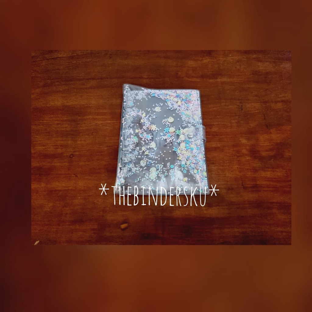 

BINDER 6 Ring A6 A5 PAYET MANIK TRANSPARAN COLORFULL SEQUINS