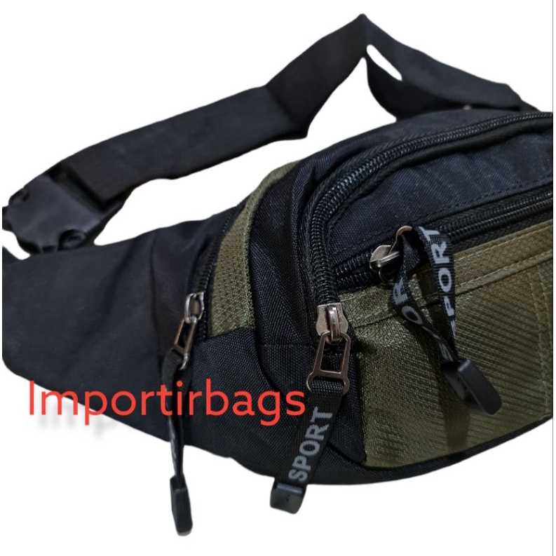 Tas pinggang pria / waistbag / weistbag waist bag selempang sling bag kanvas import