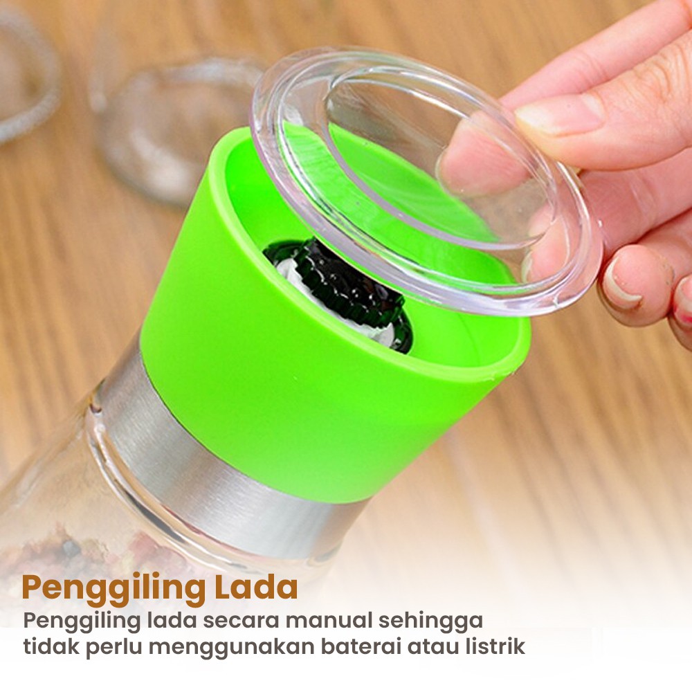 Penggiling Lada Manual Pepper Grinder Tempat Penyimpanan Lada Bubuk