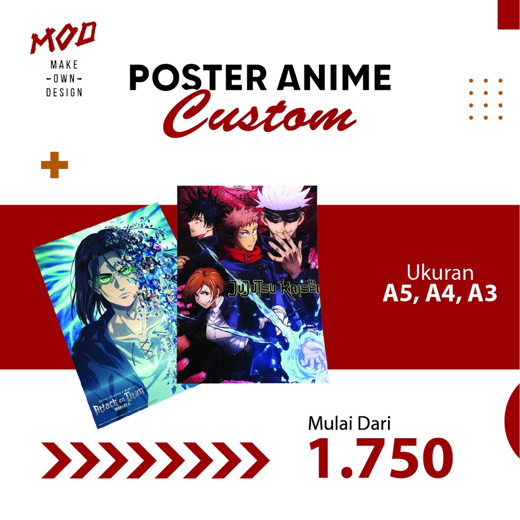 Jual POSTER ANIME BISA REQUEST DESAIN - POSTER CUSTOM | Shopee Indonesia
