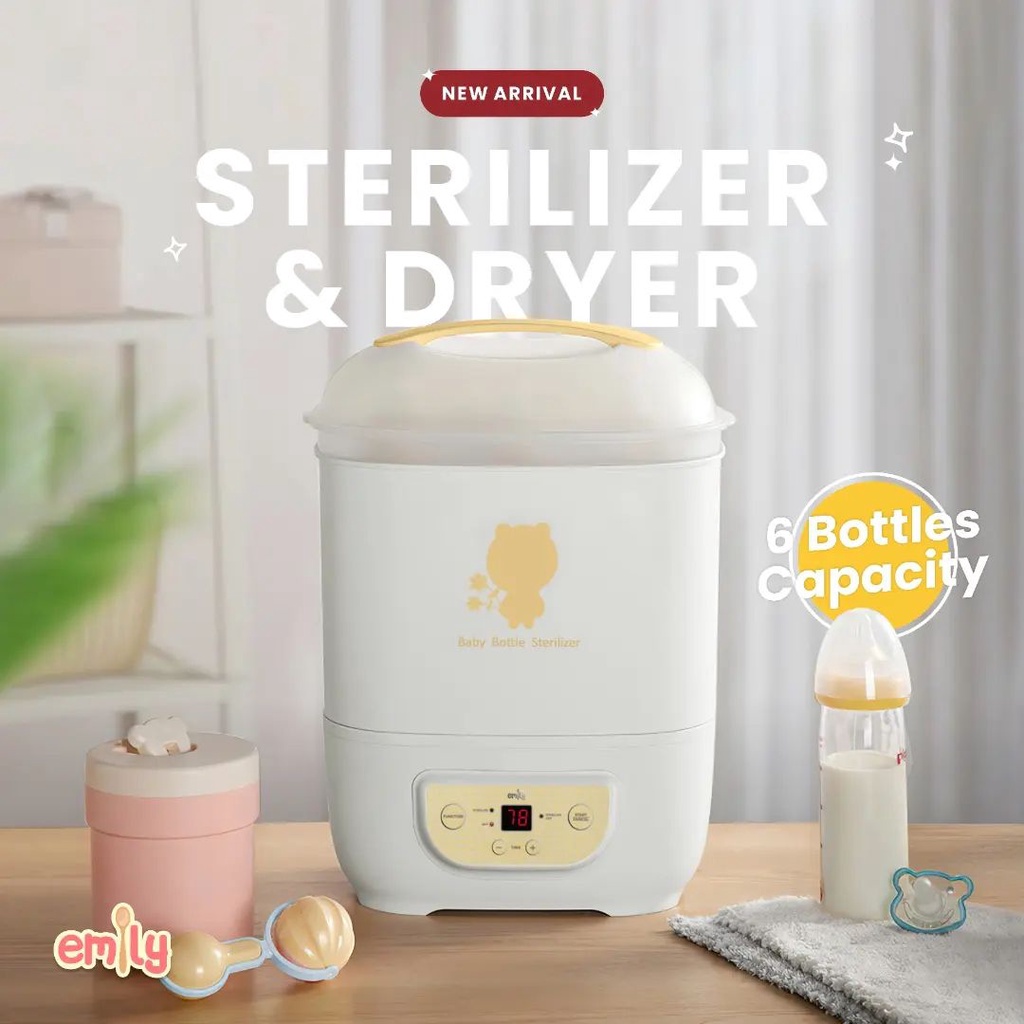 Emily Sterilizer &amp; Dryer / Pengering Botol Bayi / Sterillizer Uap