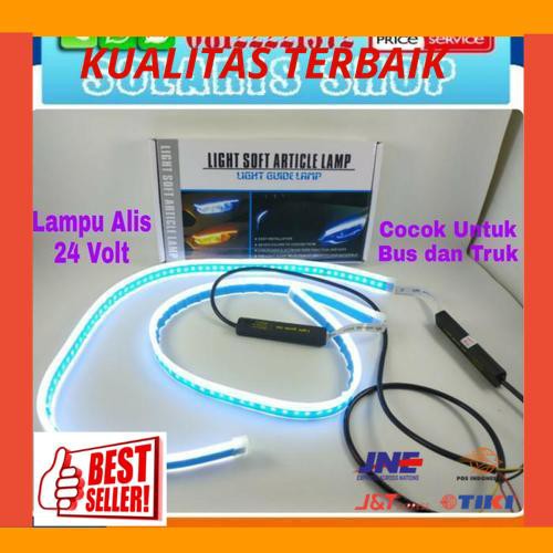 New Lampu Alis Mobil Truk dan Bus/Lampu DRL Truck/Lampu Alis 24 Volt Bus - Biru Muda