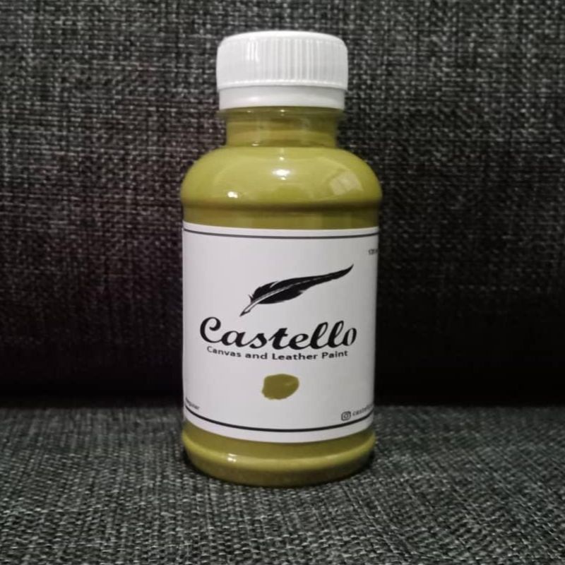 Castellopaint DIRTY GREEN cast sepatu tas bahan kulit dan kanvas