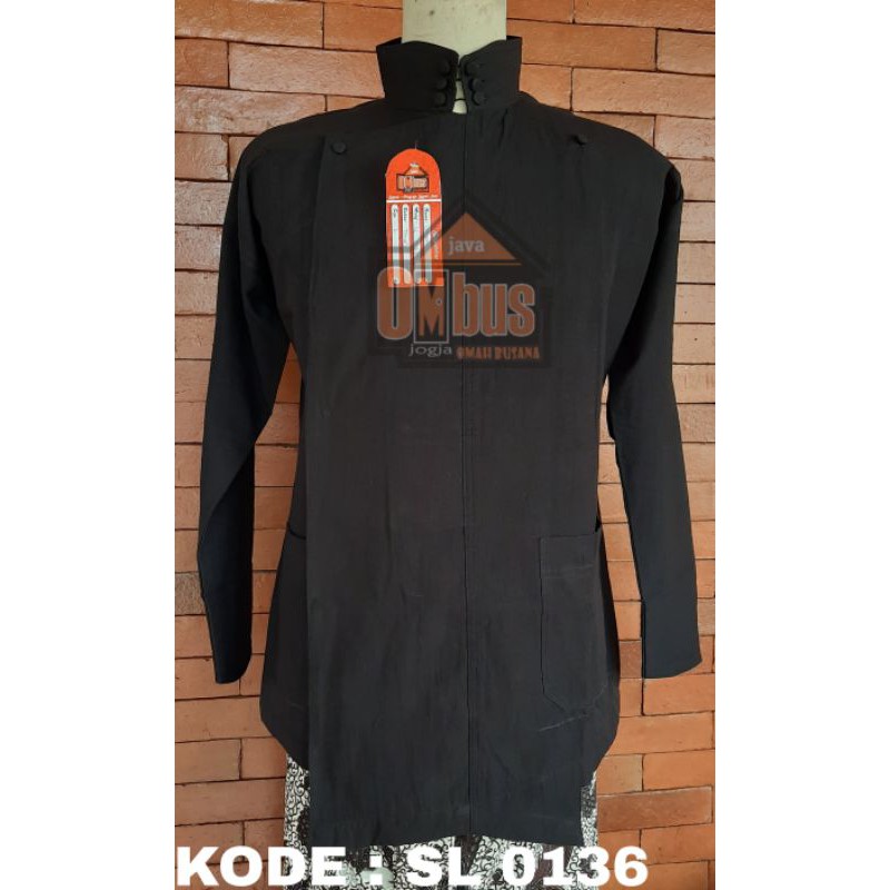 Surjan Hitam Polos | Surjan Tenun | Surjan Katun | Baju Jawa | Baju Tradisional | Baju Hitam polos |