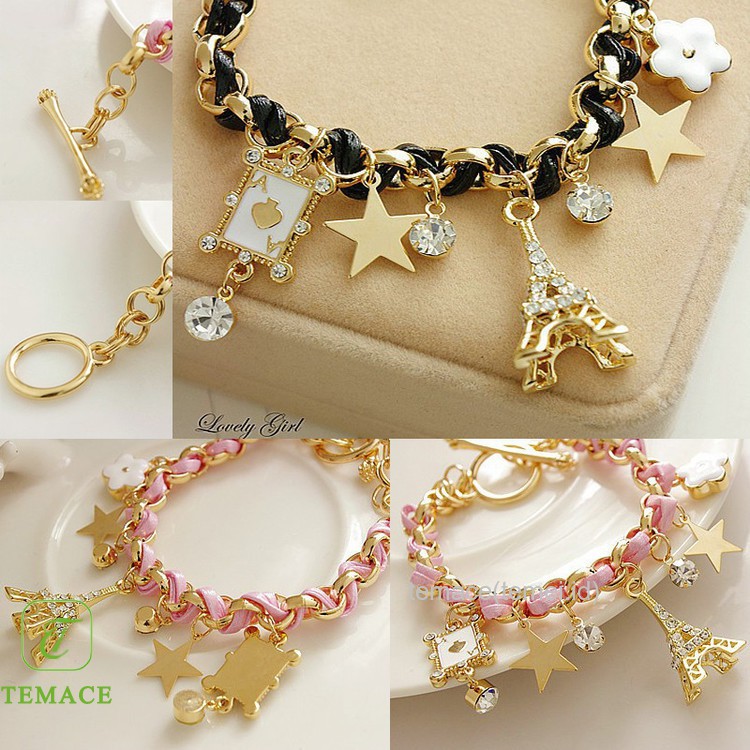 Gelang Tali Dengan Liontin Hamsa Hand/Jimat Keberuntungan/Evil Eye/Gelang Fashion