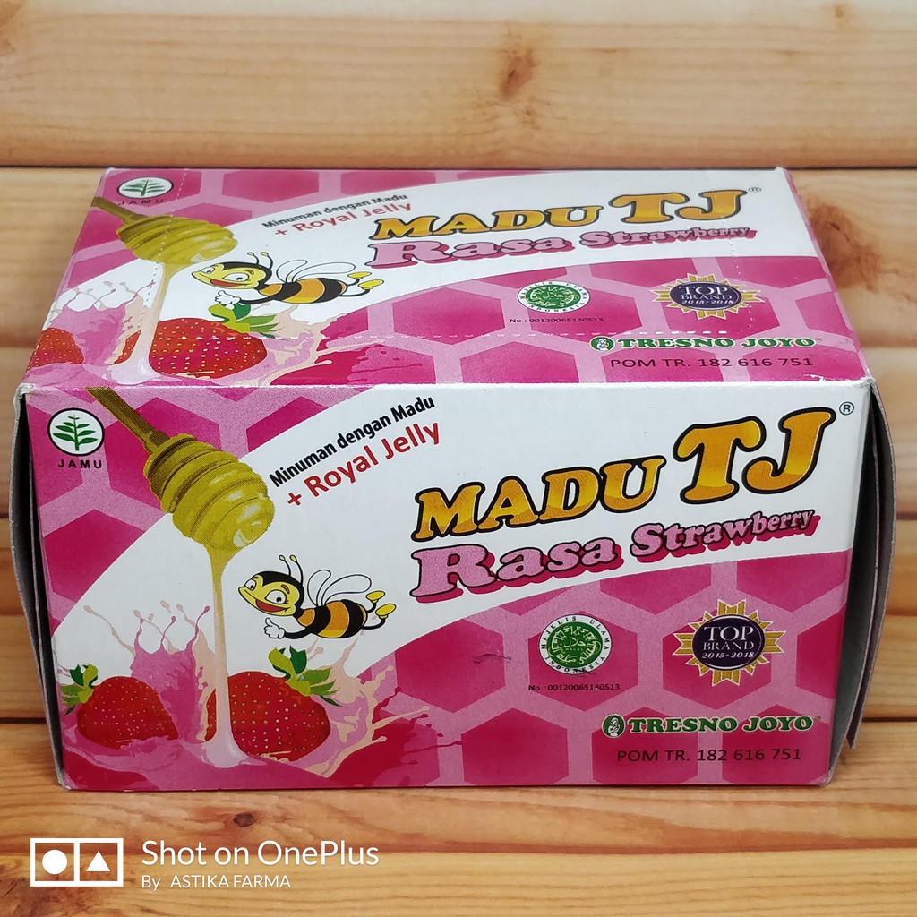 

MADU TJ SACHET - Rasa Strawberry (Box, 12 Sachet @ 20g) Minuman dengan Madu + Royal Jelly