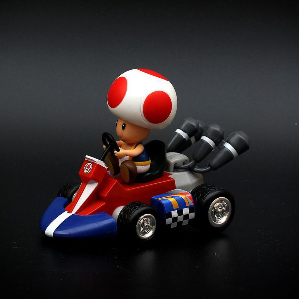 Needway  Children Gift Super Mario Anime Kart Pull Back Cars Martin pull back car Car Model Toys Princess Figure Creative Dragon Toy Mushroom PVC Bowser Figure Monkey Dragon Kart