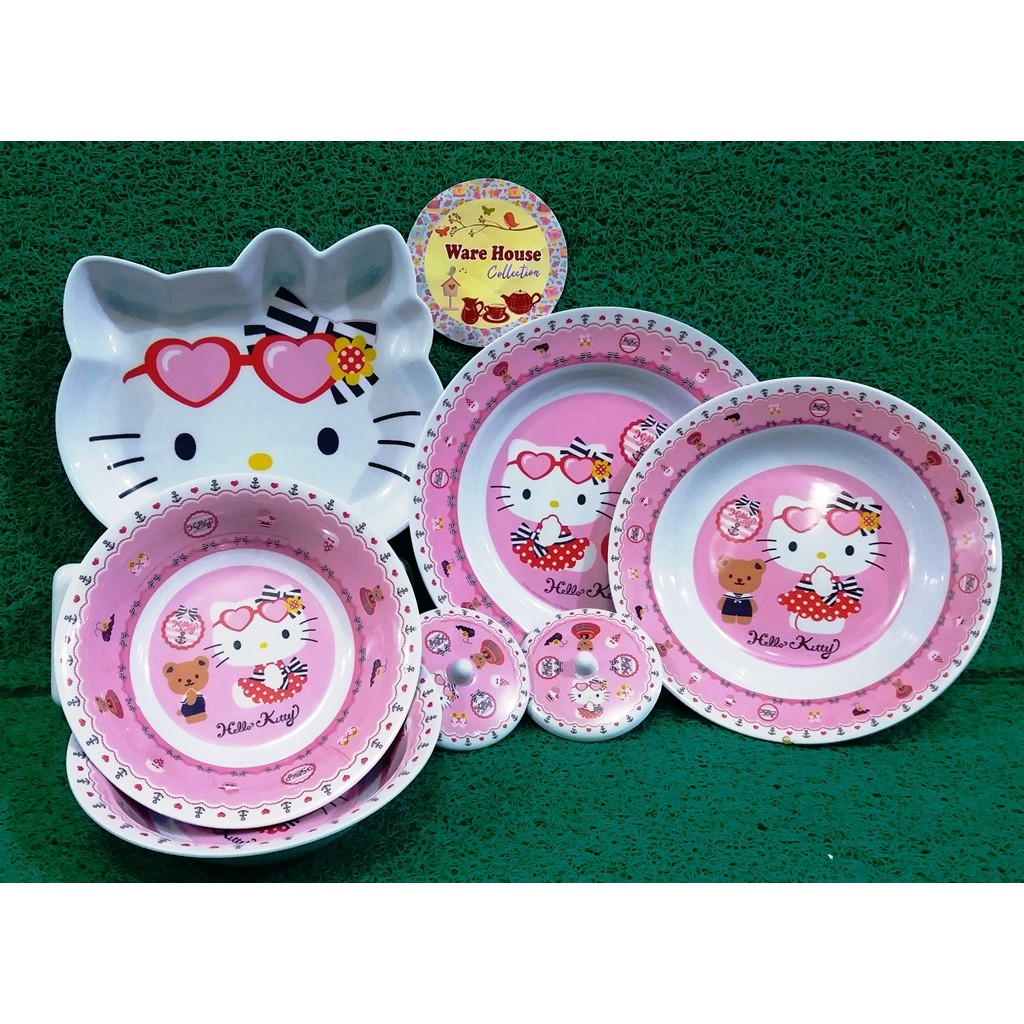 PIRING KECIL/PIRING BESAR/MANGKOK/PIRING MUKA HELLO KITTY SUMMER MARINE