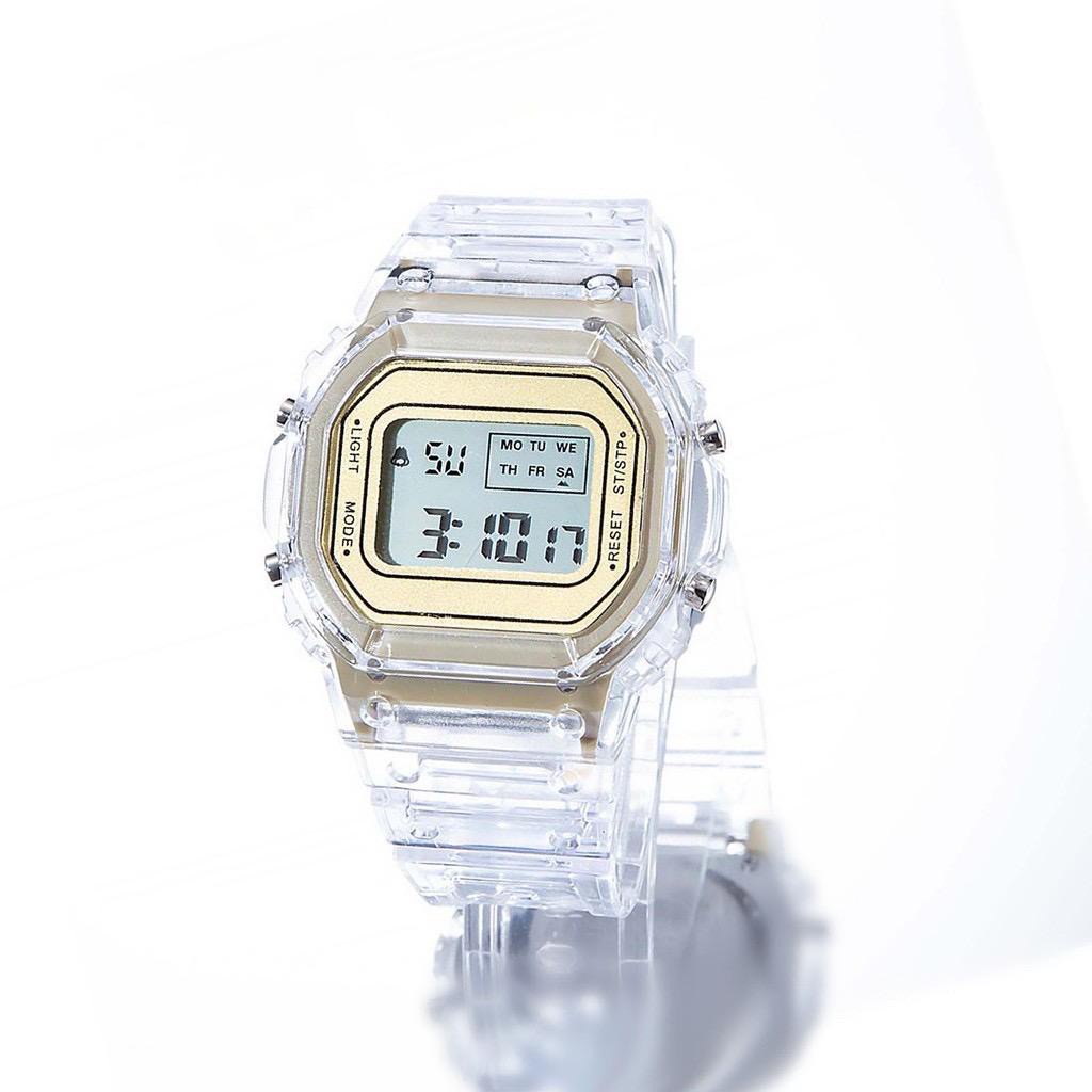 Jam tangan wanita jam fashion wanita DW5600 Transparant