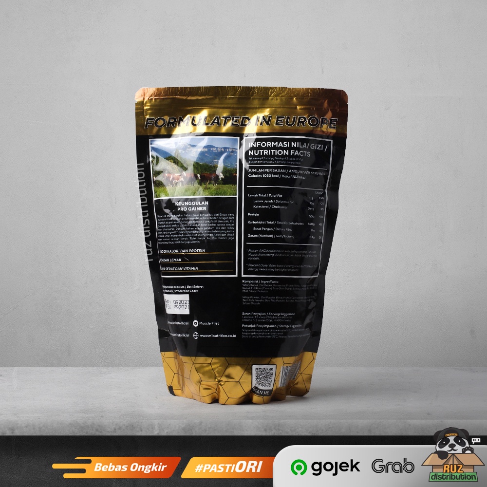 M1 Pro Gainer 2LBS Muscle First Gold Pro Gainer Whey Protein 900 gram / Musclefirst
