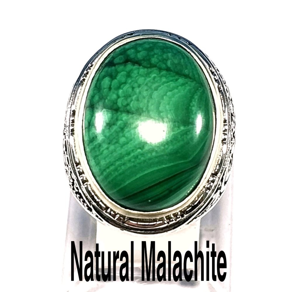 CINCIN BATU AKIK NATURAL GREEN MALACHITE