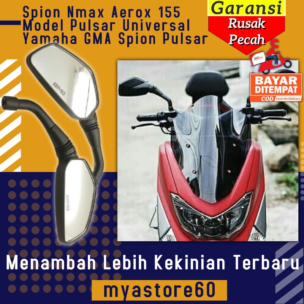 Spion Nmax Aerox 155 Model Pulsar Universal Yamaha GMA Spion Sepion Pulsar Semua Motor Beat Mio Nmax