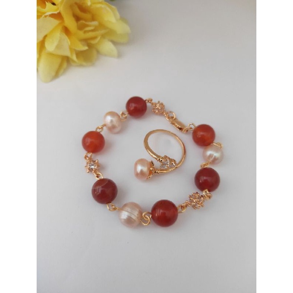 Gelang dan cincin mutiara Lombok