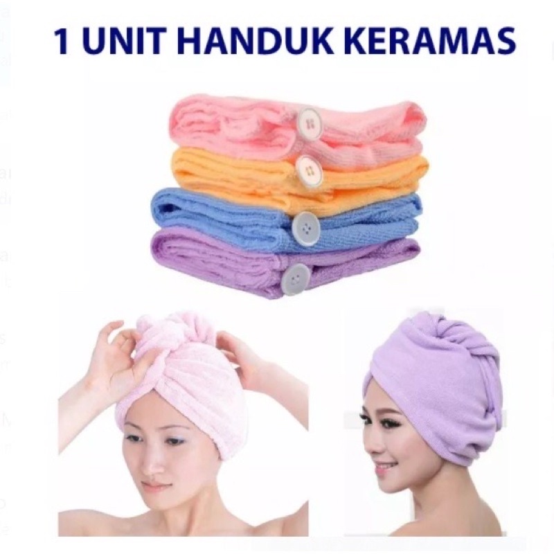 MAGIC TOWEL - HANDUK AJAIB MENGERINGKAN RAMBUT 70% LEBIH CEPAT HANDUK KERAMAS