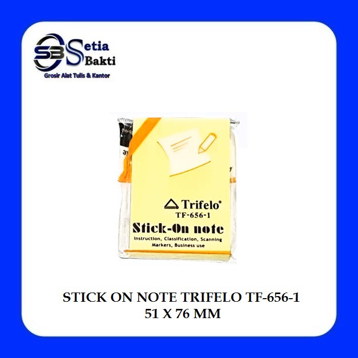 

STICK ON NOTE TRIFELO TF-656-1 51 X 76 MM ( 1 PAD )