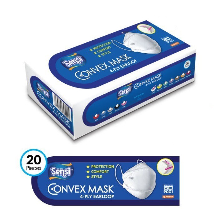 Masker Medis 4ply Sensi Convex Isi 20