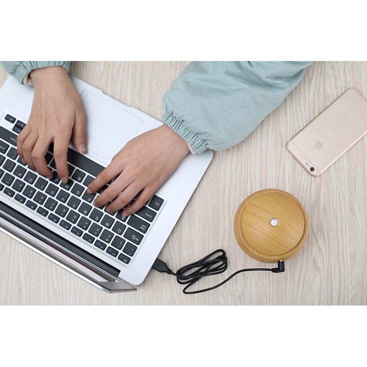 Aroma terapi / Aromatherapi / essential oil / pelembab ruangan LED Diffuser Humidifier - motif kayu