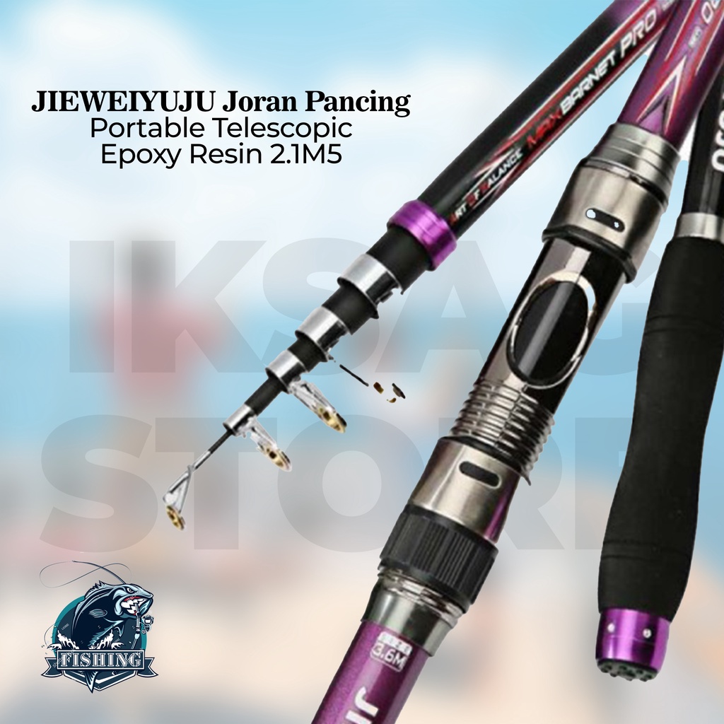 Joran Joran Set Alat Pancing Laut  Daiwa  Ikan Murah Portable Telescopic Epoxy Resin 2.1M/5